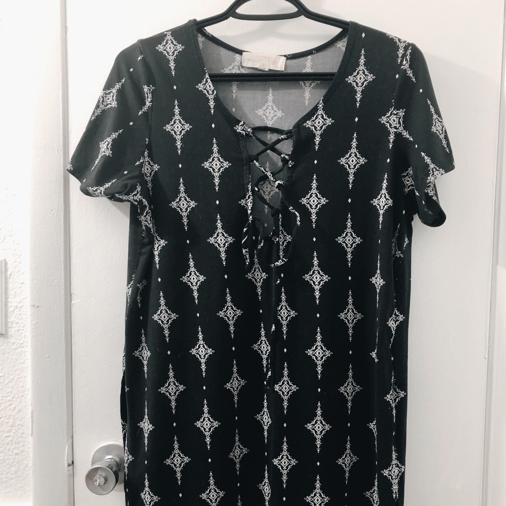 Lace up boho tunic